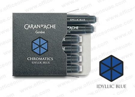 CARAN d'ACHE Ink Cartridges CHROMATICS, 6/pack, Idyllic Blue