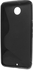 S Shape TPU Shell Case for Motorola Nexus 6 XT1100 XT1103 - Black