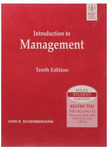 Introduction To Management Paperback English by Schermerhorn J.R - 1-Jul-05