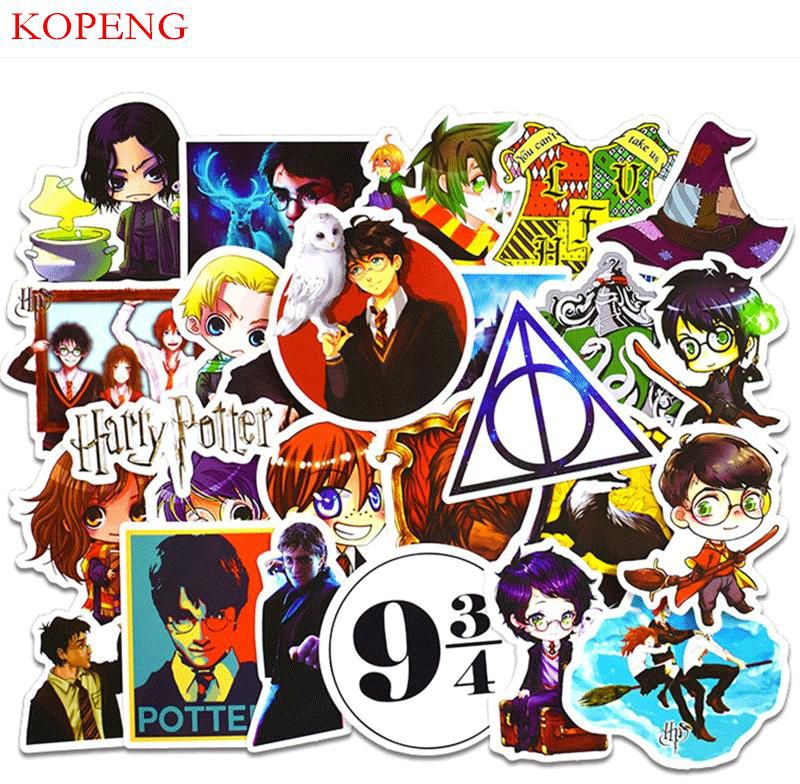 50PCS Harry Potter Graffiti Stickers  Luggage Laptop Skateboard Car Motorcycle Bicycle Stickers