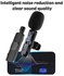Wireless Microphone with Shirt Clip K8, Support iPhone/iPad and Type-C