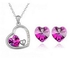 White Gold Plated Heart Austrian Crystal Jewelry Set (MM0081)