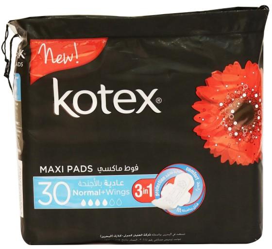 Kotex Maxi pad Normal with Wings 30 Pad