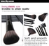 Professional 12 pcs Natural Hair Makeup Cosmetic Brush Set Model CBBS2217