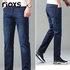 RIOXS Mens Jeans Pants Straight Fit Tapered Leg Skinny Jean For Work And Casual (Blue, EU 40)