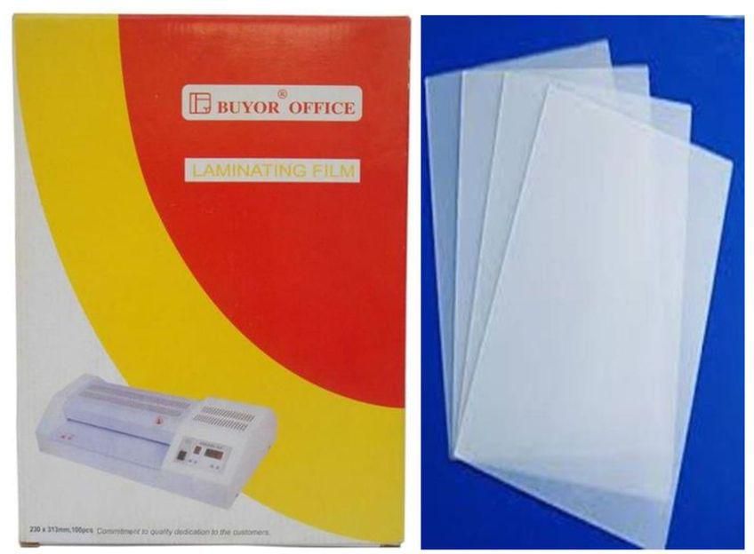 Buyor Laminating-Pouch-Film-Pack-Of-100- Size 230mm X 313mm (A4)