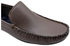Squadra Leather Stitch Detail Slip On Shoes -Brown
