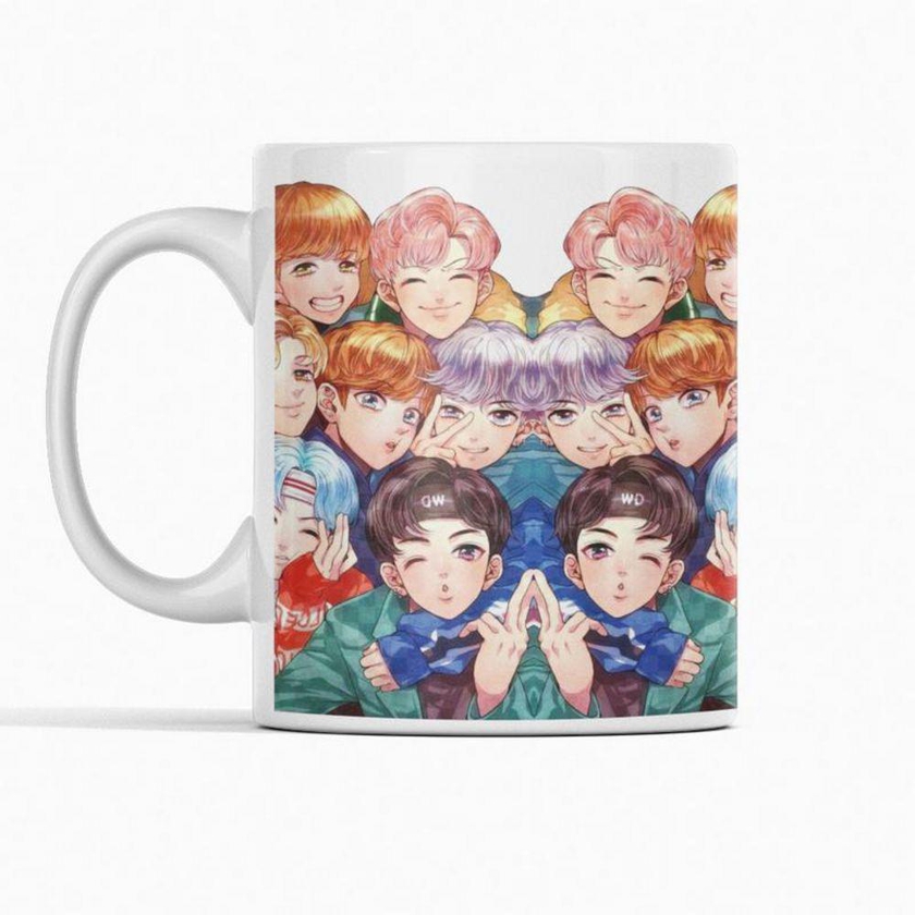 BTS Anime Mug 350ml for Coffee and Tea