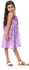Andora Girls Floral Light Purple Sleeveless Dress