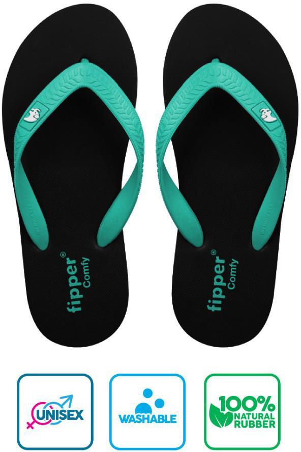Fipper Comfy Rubber Slippers - 5 Sizes (Turquoise)