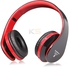 EB203 High Surround Sound Noise Cancelling Wireless Stereo Bluetooth Headphone Headset With Mic FM Support TF Card-Red