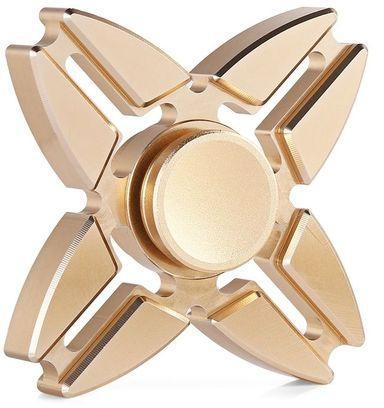 Generic Four-pointed Star Gyro Pressure Reducing Toy For Office Worker - Golden