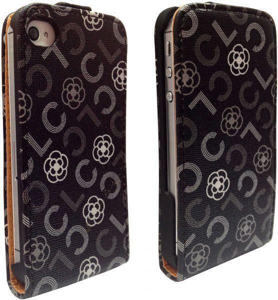 Margoun CLC code UP-DOWN flip case for iphone 4-4S with screen protector - Brown