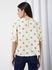 Casual Crew Neck Printed Blouse Light Green Aop