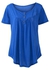 Solid Pleated Blouse Royal Blue