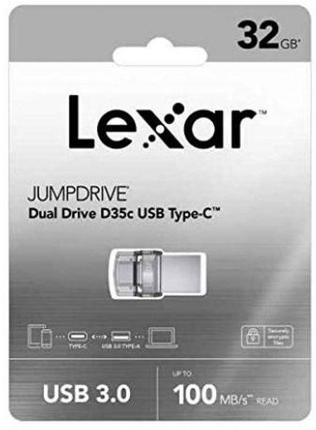 Lexar Lexar JumpDrive Dual Drive D35c USB 3.0 Type-C 32GB