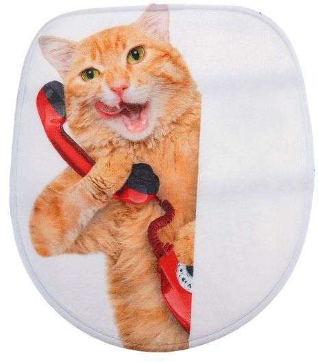 Generic 3Pcs/Set Funny Cat Bathroom Pedestal Rug + Lid Toilet Cover + Bath Mat Carpet