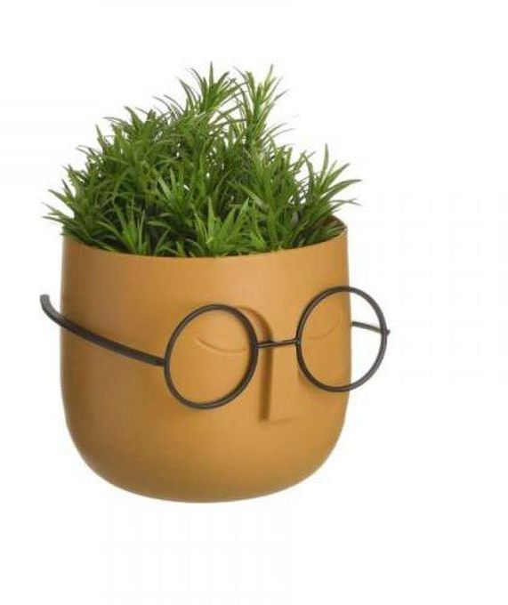Artificial Flower With Pot With Glasses, Home, Office Decoration -12 Cm