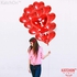 I Love Heart Helium Balloon - Red