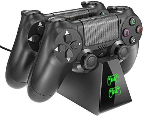 DOBE DOBE PS4 Controller Charger, Dual Shock 4 Controller Charging Docking Station with LED Light Indicators Compatible with PS4/PS4 Slim/PS4 Pro Controller