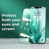 شاشة حماية كاملة من الزجاج المقوى لحماية العين بدقة عالية ومقاومة للزيت لموبايل ايفون 12 وايفون 12 برو شاشة 6.1 بوصة من جوي روم، مجموعة من قطعتين - شفاف، JR-PF599