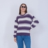 Miss Venus Knitted Stripped Pullover Wide Sleeves With Elastic