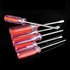 5mm x125mm Phillips Slotted Screwdriver Magnetic Tip Screw Driver Crystal Non-Slip Handle Cross Flat Screwdrivers Hand Tools Red