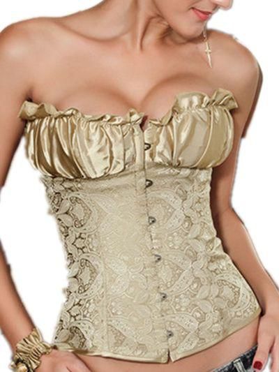Bustiers & Corsets For Women Size Xxl - Color Gold