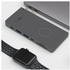 Trooss USB-C Hub for MacBook with wireless charger - Space Grey