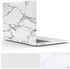 Ntech Macbook Air 13 Inch Case 2020 2019 2018 Model A1932 A2179 Retina Display, Plastic Hard Shell &amp; Keyboard Cover &amp; Screen Protector Skin Only Compatible Newly Macbook Air 13 Touch Id, White Marble