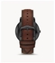 Men's Analog Leather Wrist Watch FS5841 -44mm- Brown
