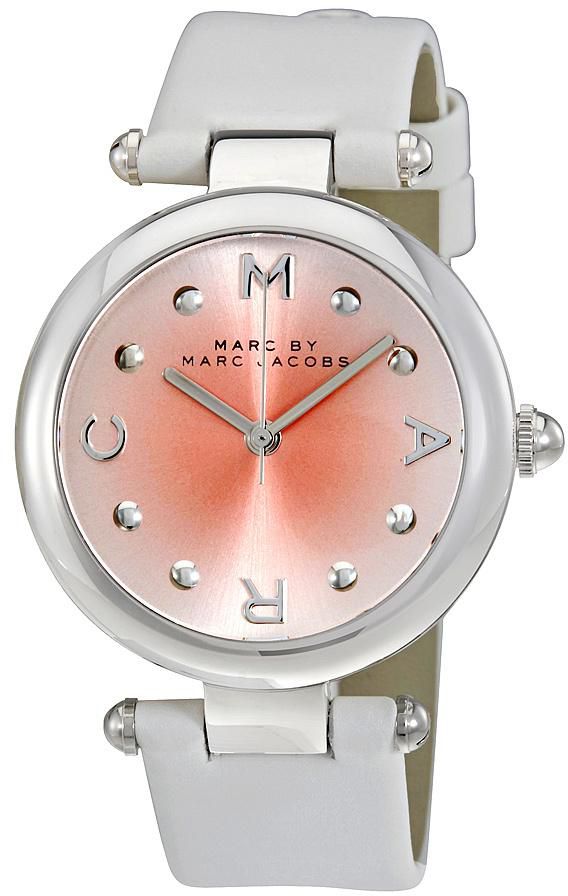 Marc by Marc Jacobs Dotty Pink Dial White Strap Women's Watch MJ1407