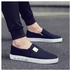 Tauntte Slip On Men Canvas Sneakers Fashion Skate Casual Shoes Moccassins (Black)