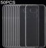 50 PCS 0.75mm Ultrathin Transparent TPU Soft Protective Case For HTC Desire 12S