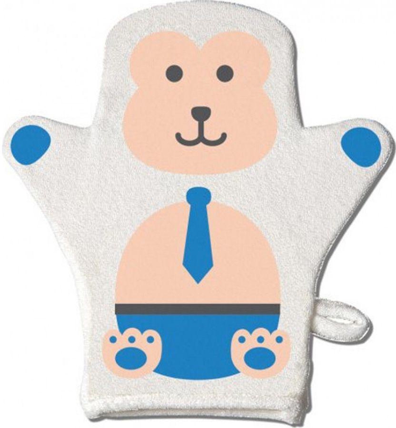 FARLIN - Baby Wash Mitten Monkey - White & Blue- Babystore.ae