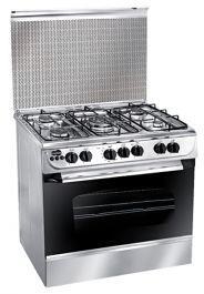 Uniontech 5 Burners Gas Cooker, Stainless Steel, 80 cm - C6080SS-AP-186-L