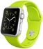 Apple Watch Sport 38mm Silver Aluminum Case with Green Sport Band