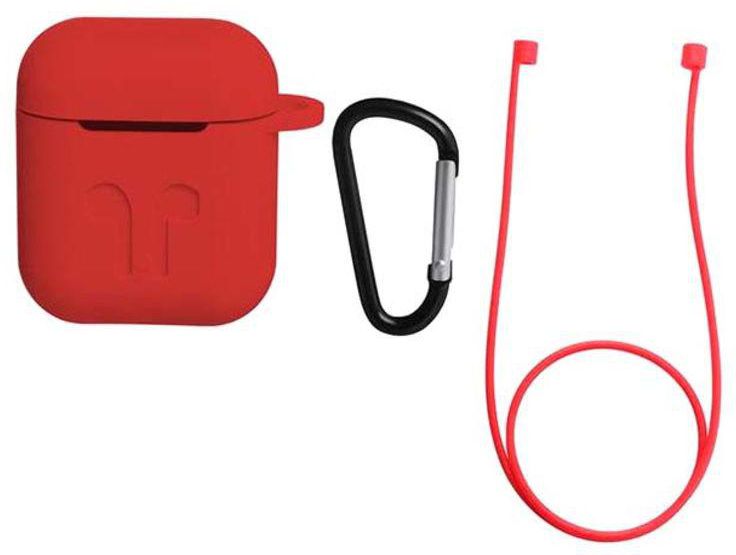 Protective Soft Silicone Case Cover For Apple AirPods Red