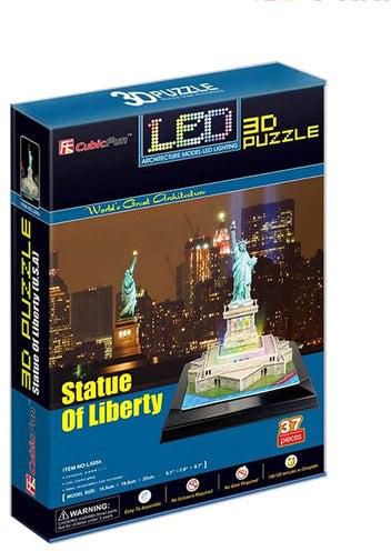 لعبة ألغاز ثلاثية الأبعاد بتصميم تمثال الحرية من 37 قطعة 20.4x24.8x24.8سم