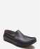 Leather Shoes Plain Leather Loafers - Navy Blue