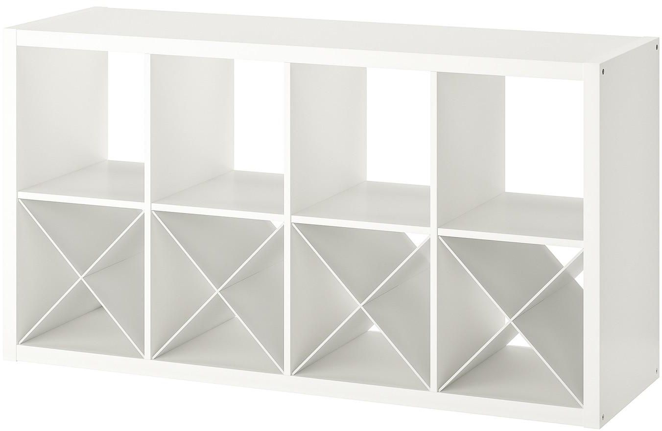 KALLAX Shelving unit with 4 inserts - white 77x147 cm