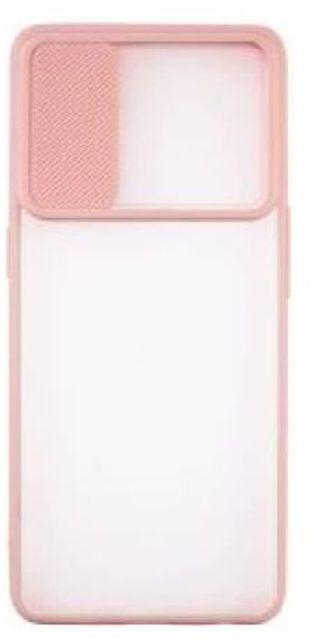 StraTG Clear And Light Pink Case With Sliding Camera Protector For Xiaomi Poco F3 - Stylish And Protective Smartphone Case