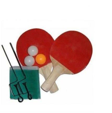 Table Tennis Set 2 Soft Long Handle Bat,3 40mm Balls, 1 Net with Post