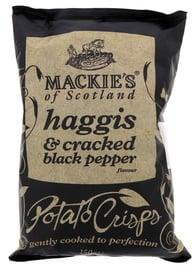 Mackies Haggis & Cracked Black Pepper Potato Crisps 150 g