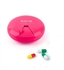 Round Smile Pattern Mini Portable Plastic Jewelry Pills Travel Storage Box Multi Functional Box