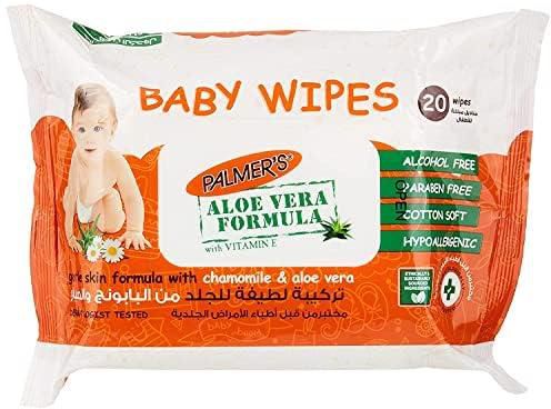 Palmer's Baby Wipes Flow, Pack of 20 Wipes, white