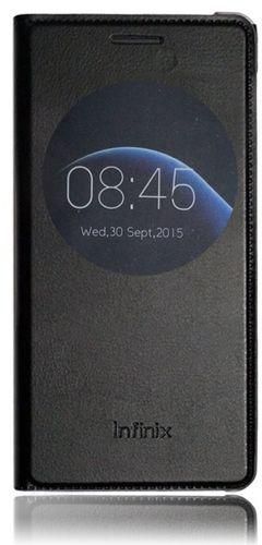 Generic Leather Smart Case With Sensor for Infinix Note 3 X601 - Black