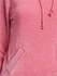 Tokyo Laundry Pink Mixed Cowl Neck Hoodie & Sweatshirt For Women
