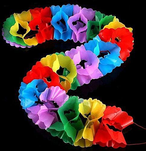 Universal Large Paper Pull Flower Garland Circular Stage Magic Trick Accessory Prop