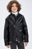 Defacto Boys Polo Collar Faux Leather Coat.